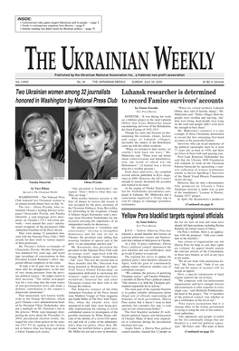 Two Ukrainian Women Among 32 Journalists Honored in Washington by National Press Club Luhansk Researcher Is Determined to Record