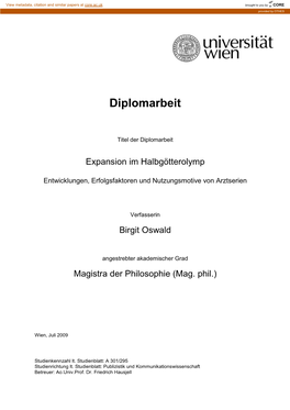 Diplomarbeit