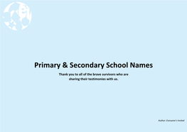 Secondary & Primary School Names