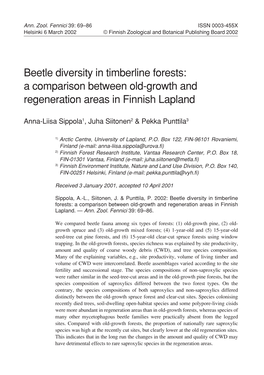 Annales Zoologici Fennici 39: 69-86