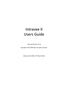Intravee UI 6 Users Guide