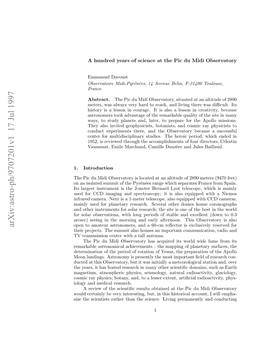 Arxiv:Astro-Ph/9707201V1 17 Jul 1997 Omcrypyis Oay N,T Esretn,Artiﬁci Extent, Research