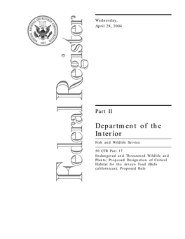 2004 Proposed Designation of Critical Habitat