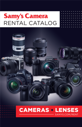 Rental Catalog Cameras • Lenses