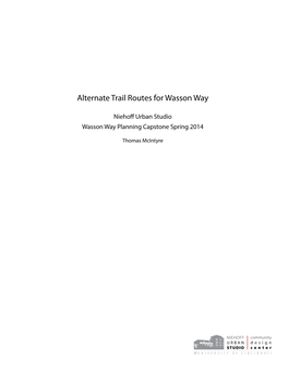 Alternate Trail Routes for Wasson Way