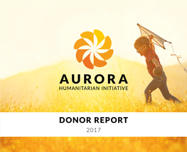 Donor Report 2017 Table of Contents