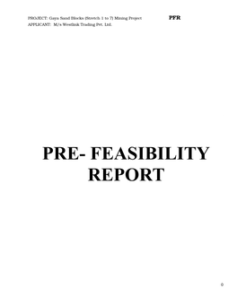 Pre- Feasibility Report