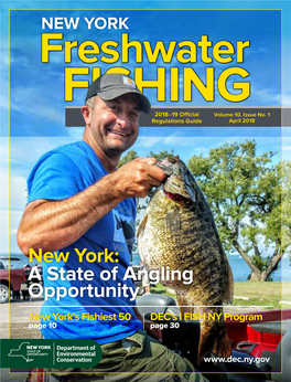 NEW YORK Freshwater FISHING 2018–19 Official Volume 10, Issue No