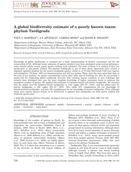 A Global Biodiversity Estimate of a Poorly Known Taxon: Phylum Tardigrada