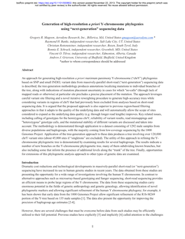 Generation of High-Resolution a Priori Y-Chromosome Phylogenies Using “Next-Generation” Sequencing Data