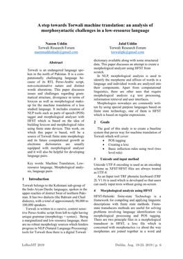 A Step Towards Torwali Machine Translation: an Analysis of Morphosyntactic Challenges in a Low-Resource Language