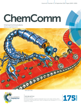 Functional Group Migrations Between Boron and Metal Centres Within Transition Metal–Borane and –Boryl Complexes and Cleavage of H–H, E–H and E–E′ Bonds Chemcomm