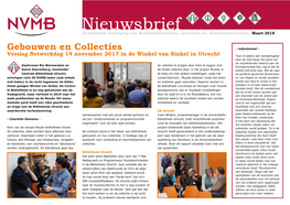 NVMB Nieuwsbrief I Nederlandse Vereniging Van Muziekbibliotheken, -Archieven En -Documentatiecentra