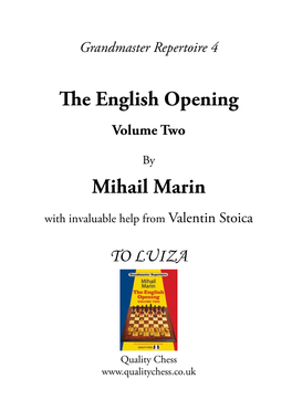The English Opening Mihail Marin