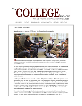 Fall 2011 | the College Magazine | College of Arts