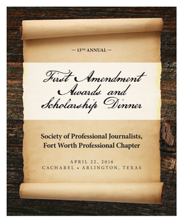 First Amendment Awards and Scholarship Dinner