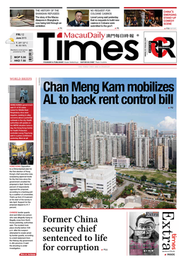 Chan Meng Kam Mobilizes AL to Back Rent Control Bill