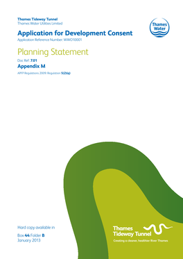 Planning Statement Chelsea Embankment Foreshore.Pdf