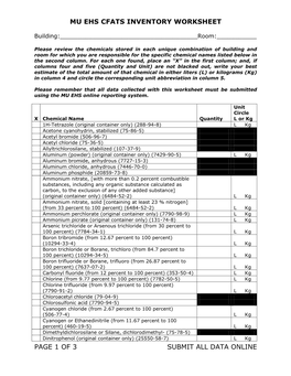 CFATS Worksheet