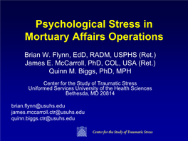 USU Center for the Study of Traumatic Stress