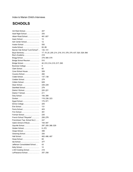 Child's Interviews SCHOOLS