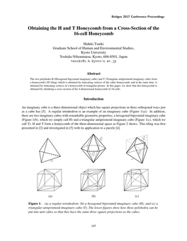 Obtaining the H and T Honeycomb from a Cross-Section of the 16-Cell Honeycomb