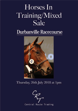 CRT - HIT Sale July 2018 1 2 CRT - HIT Sale July 2018 CRT - HIT Sale July 2018 3 4 CRT - HIT Sale July 2018 CRT - HIT Sale July 2018 5 HORSE TYPE INDEX