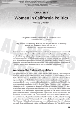 Chapter 6: Women in California Politics