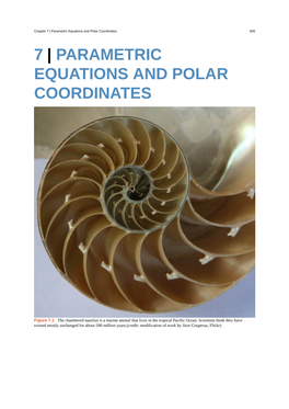 Parametric Equations and Polar Coordinates 605 7 | PARAMETRIC EQUATIONS and POLAR COORDINATES