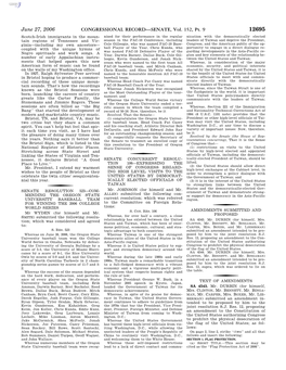 CONGRESSIONAL RECORD—SENATE, Vol. 152, Pt. 9 June 27