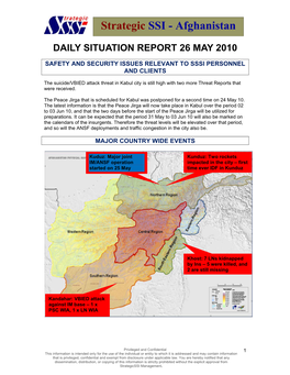 Strategic SSI - Afghanistan