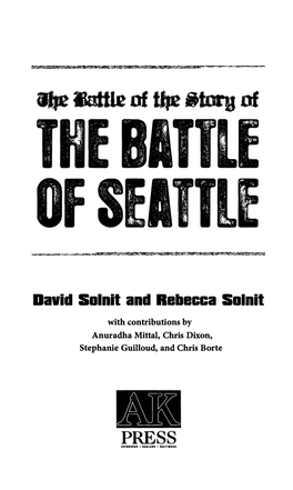 David Solnit and Rbbbeca Solnit PRESS