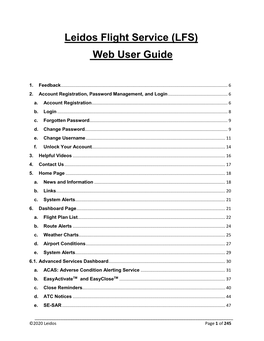 Leidos Flight Service (LFS) Web User Guide