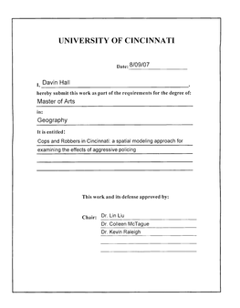 Cops and Robbers in Cincinnati: a Spatial Modeling Approach for Examining the Effects of Aggressive Policing