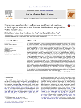 Petrogenesis, Geochronology, and Tectonic Significance of Granitoids In