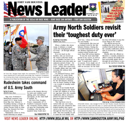 Army North Soldiers Revisit Their 'Toughest Duty Ever'