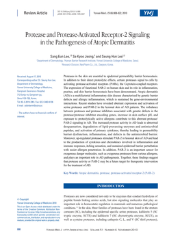 Protease and Protease-Activated Receptor-2 Signaling in the Pathogenesis of Atopic Dermatitis