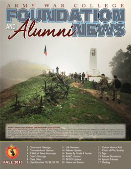 Army War College Foundation and Alumni News Is Published by the Army War College Foundation, Inc