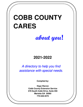 COBB COUNTY CARES About You!