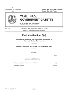 Tamil Nadu Government Gazette