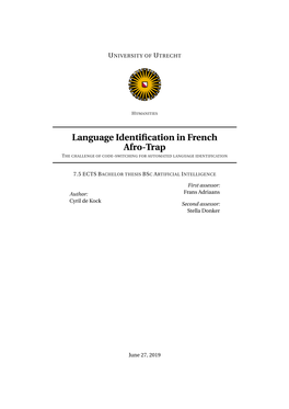 Language Identification in French Afro-Trap