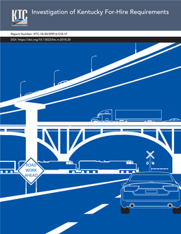 Investigation of Kentucky For-Hire Requirements