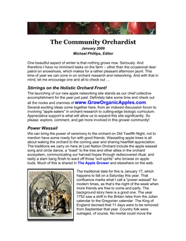 Community Orchardist: January 2009 3