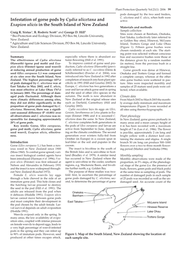 Infestation of Gorse Pods by Cydia Ulicetana and Exapion Ulicis in the South Island of New Zealand