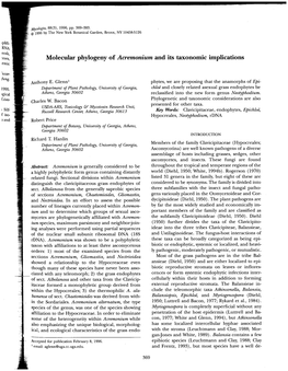 Molecular Phylogeny of Acremonium and Its Taxonomic Implications