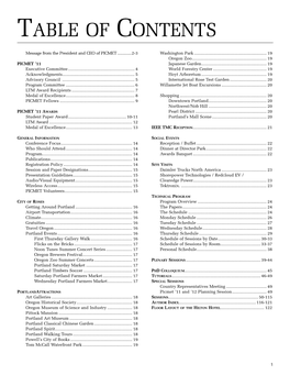 Table of Contents