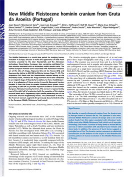 New Middle Pleistocene Hominin Cranium from Gruta Da Aroeira (Portugal)