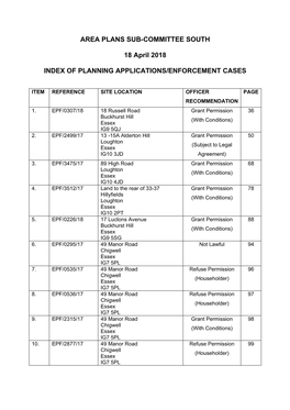 Committee Level Officer Report