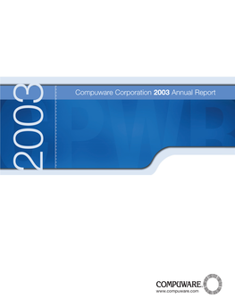 Compuware Corporation 2003 Annual Report