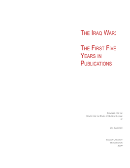 The Iraq War: the First Five Years in Publications